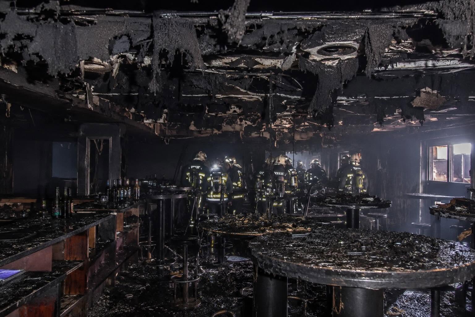 Bar damage after fire